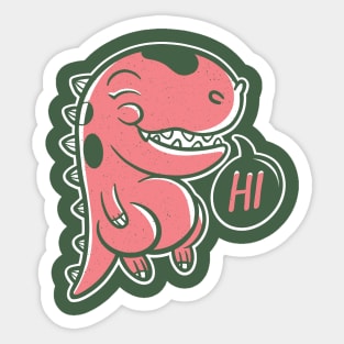 Hi - Baby Dinosaur Sticker